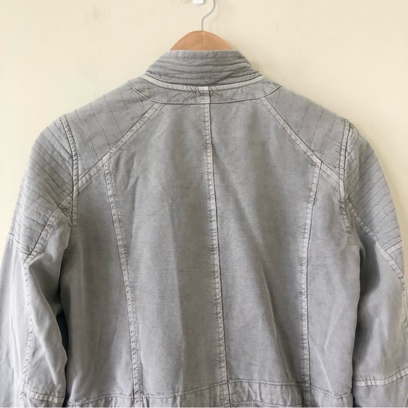 Lucky Brand Women’s Gray Lyocell Moto Jacket Size Small - Picture 8 of 10